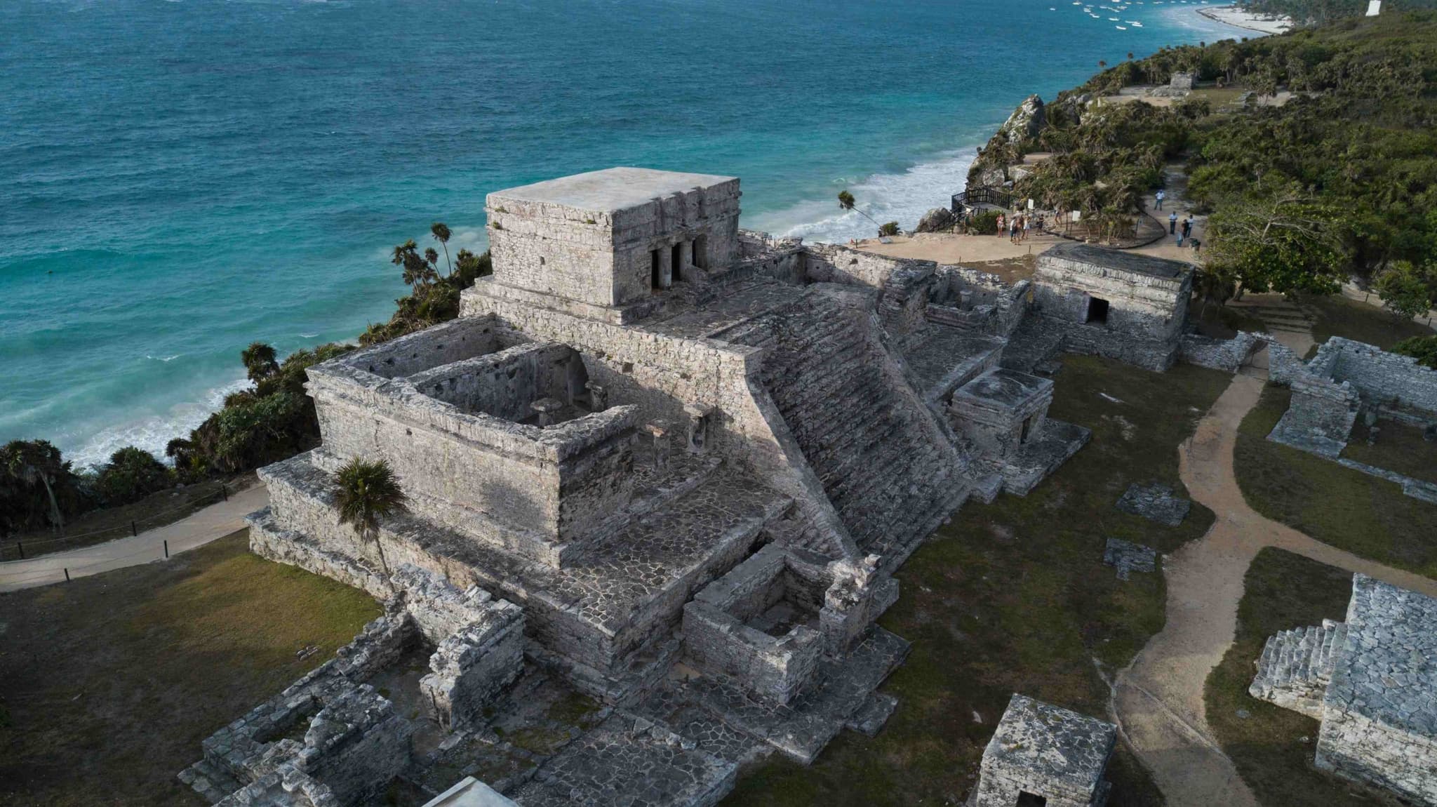 Tulum archaeological site by the sea