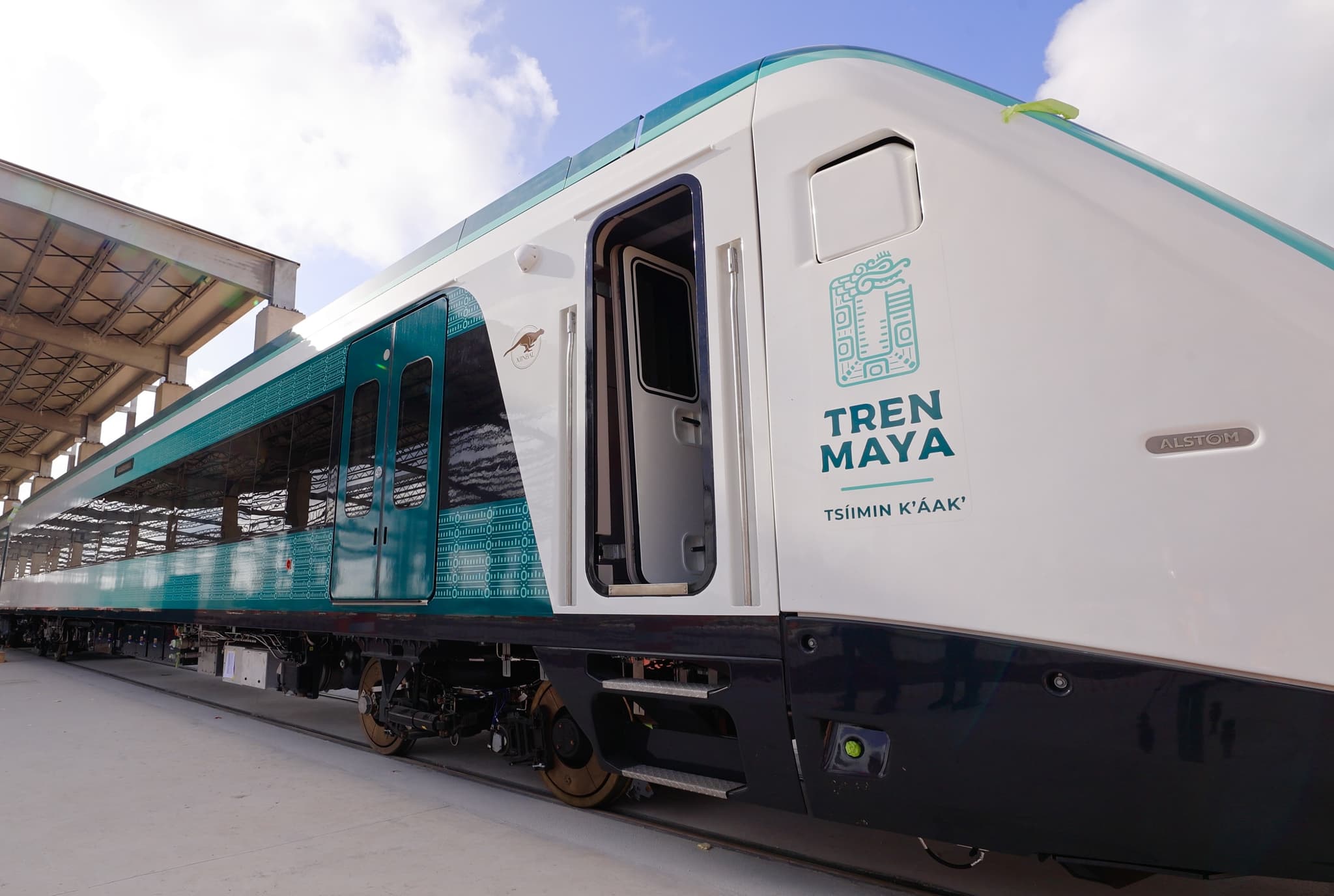 Maya Train running along the track through vegetation