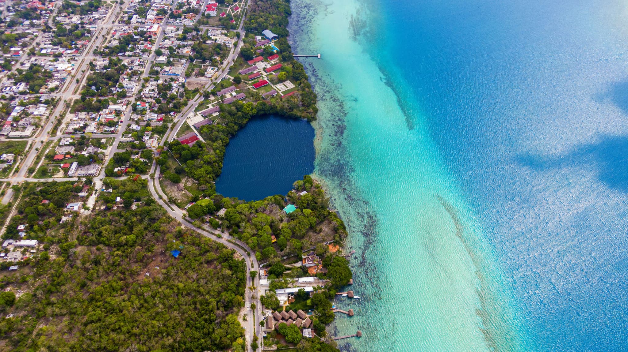 Cenotes of Bacalar on the Lagoon of Seven Colors