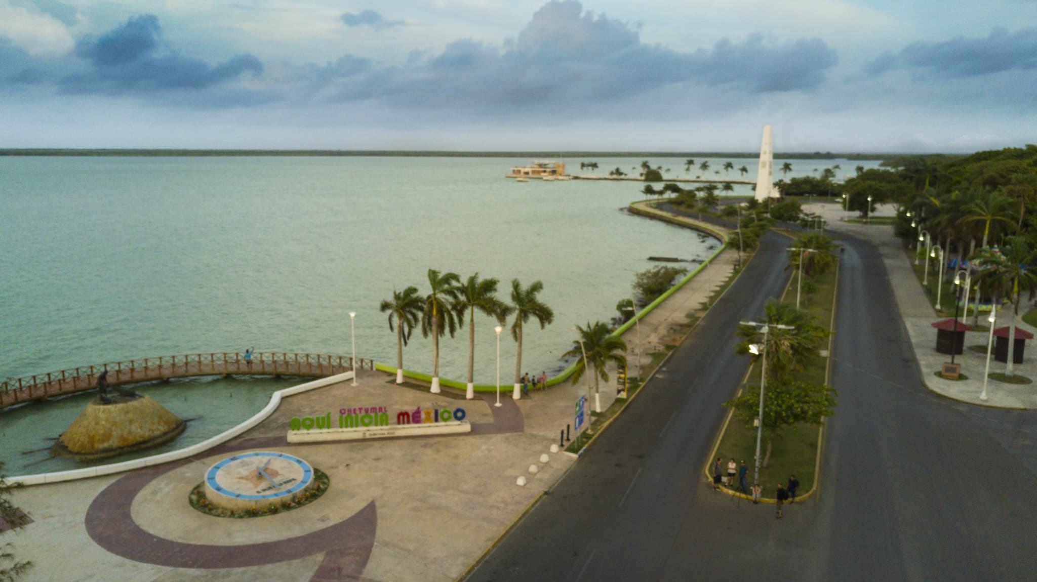 Esplanade on the bayfront boulevard in Chetumal