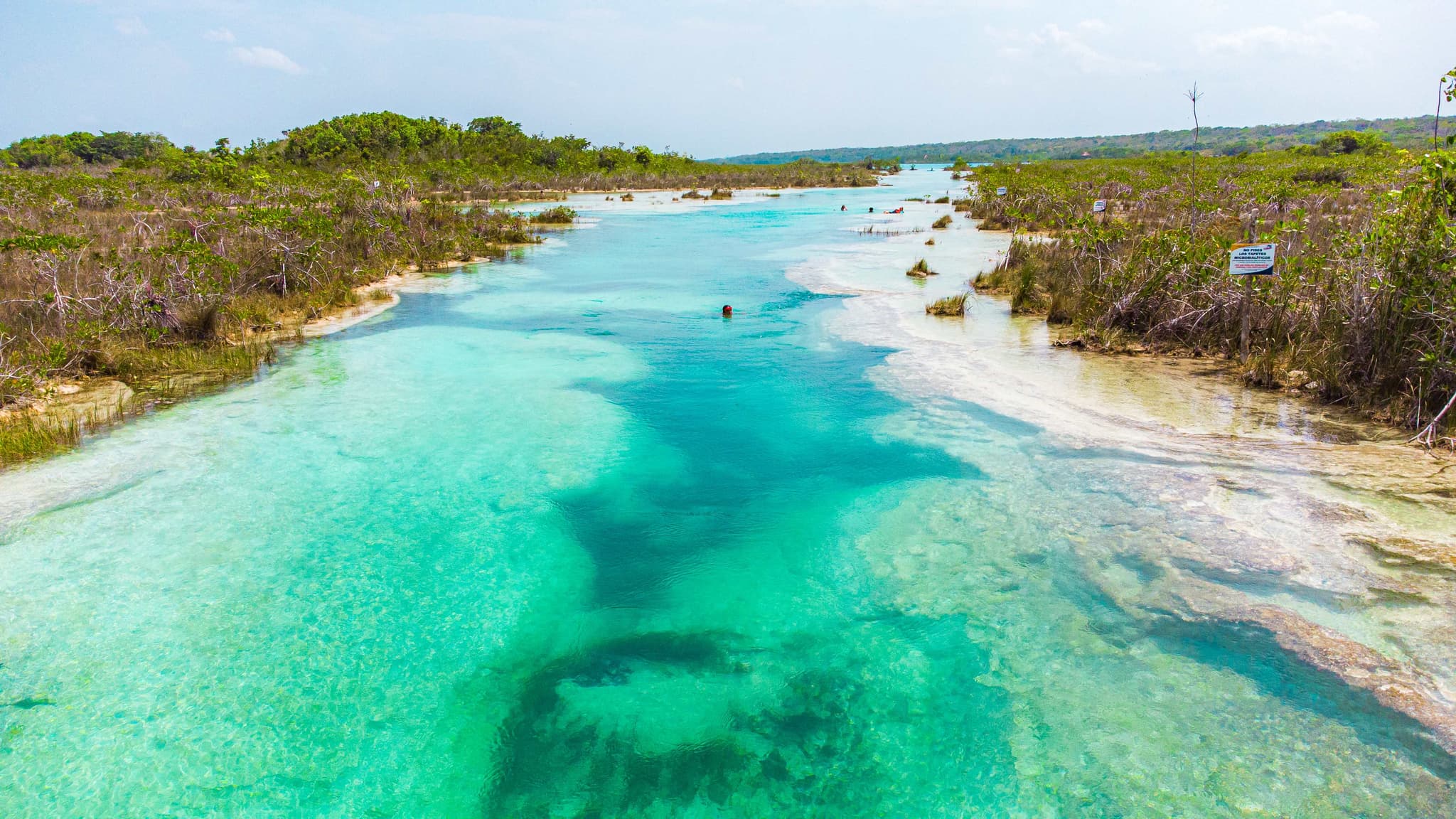Lagoon and mangroves in the Sian Ka’an Biosphere Reserve