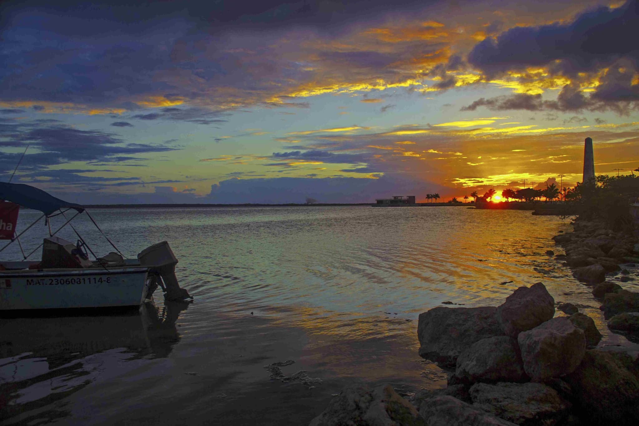 Sunrise over Chetumal Bay